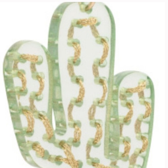 Betsey Johnson Hola To Love Cactus Flower Statement Post Earrings NWT - Picture 4 of 9